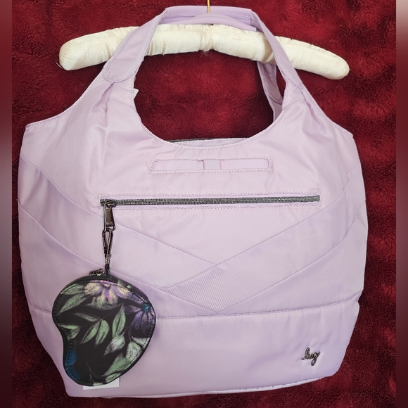 NWOT Lug Gondola European Shopper In Sugarplum & NWT Heart Pouch - Picture 3 of 16